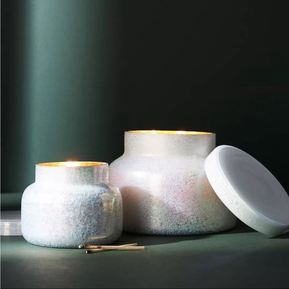 Anthropologie Capri Blue Volcano Iridescent Glass Jar Candle 19 oz - Picture 5 of 7